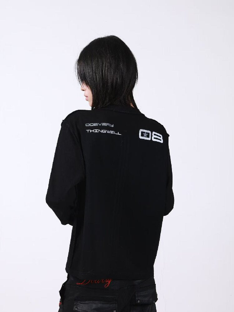 Slogan Cotton Linen Long Sleeves【s0000018193】