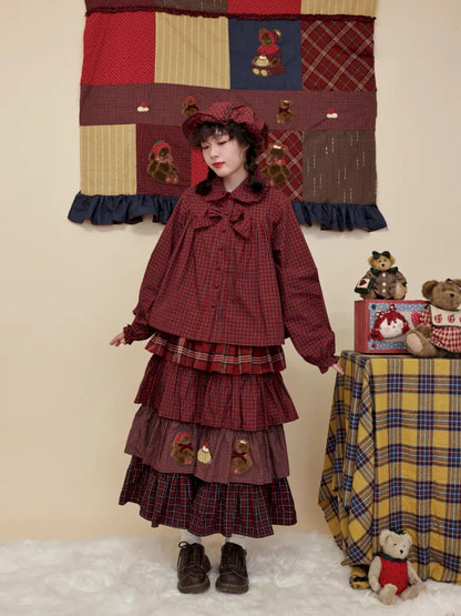 Lace Bow Octagonal Elastic Beret【s0000014177】