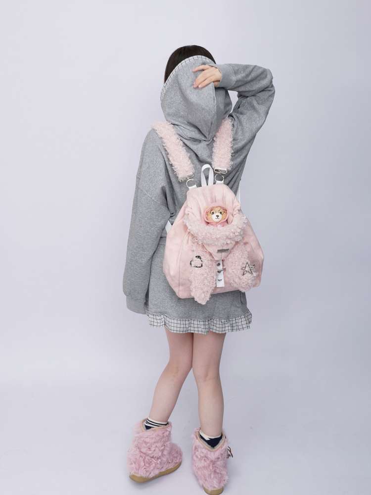 Rabbit Ears Cute Fur Crossbody School Bag【s0000014616】