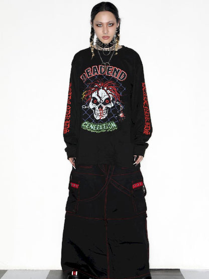 ROCK GOTHIC PUNK SKULL T-SHIRT [S0000010268]