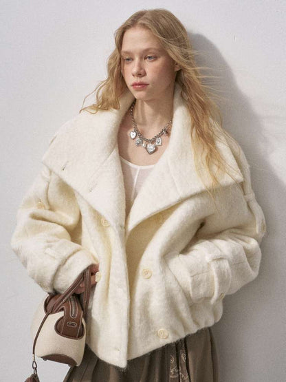 Furry Double Breasted Fur Jacket【s0000015228】