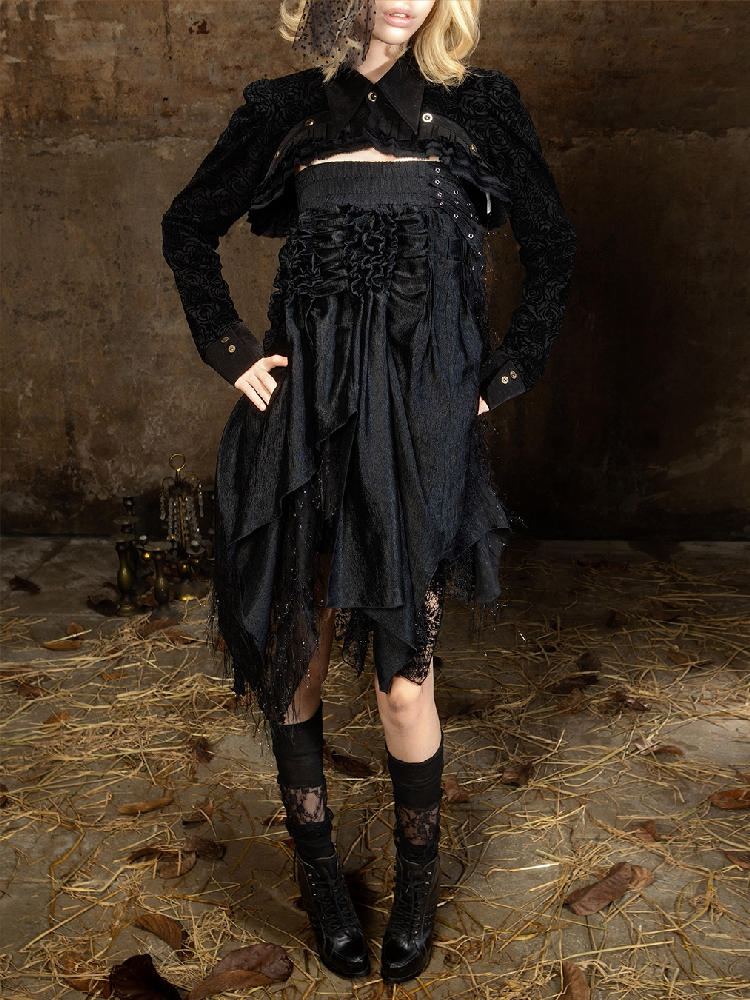 Romantic Palace Midi Skirt【s0000018377】