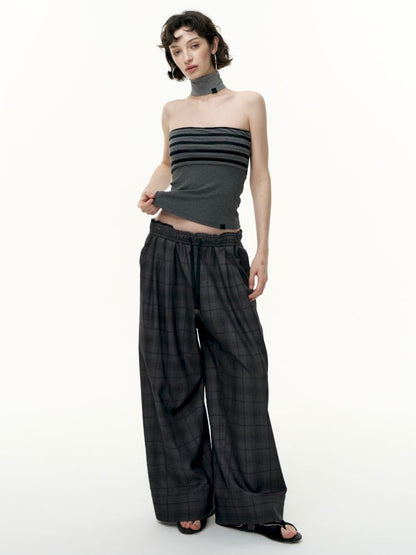 Striped bustier short skirt suit【s0000013740】