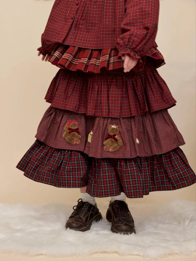 Ruffled puffy adorable tiered skirt【s0000014174】