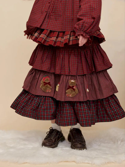 Ruffled puffy adorable tiered skirt【s0000014174】
