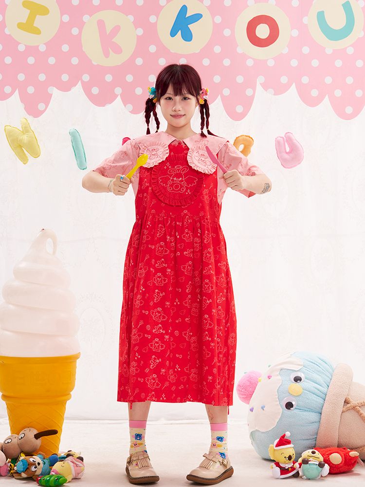 Animal Angel Strappy Skirt Tank Top Skirt【s0000013191】