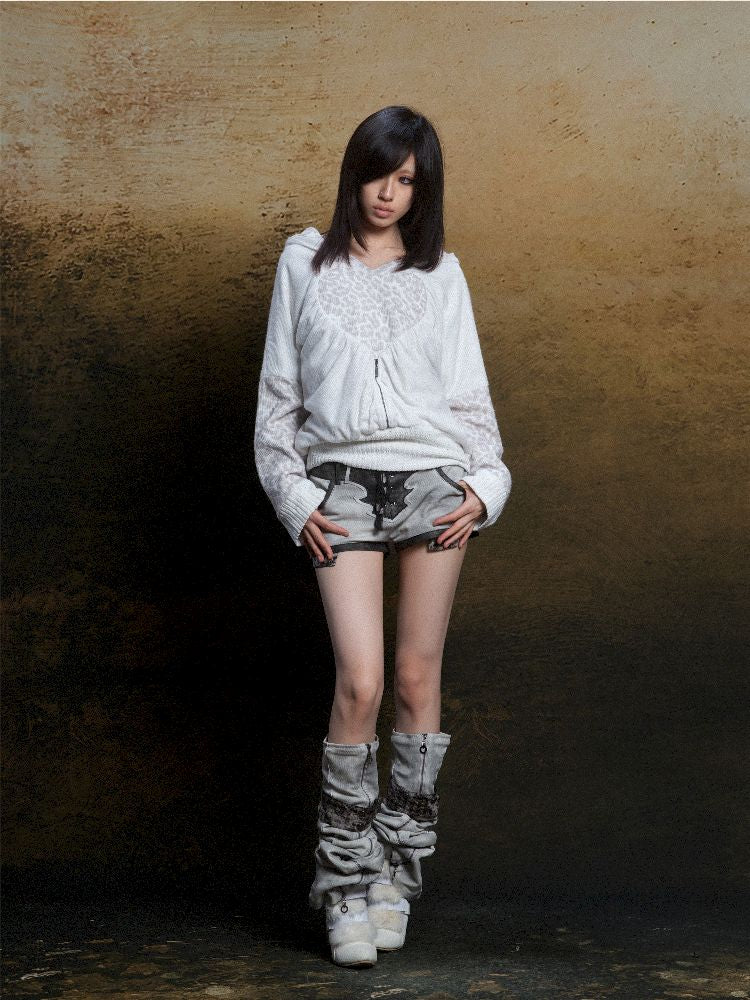 낮은 허리 반바지 2 개 레깅스 [S000011805]