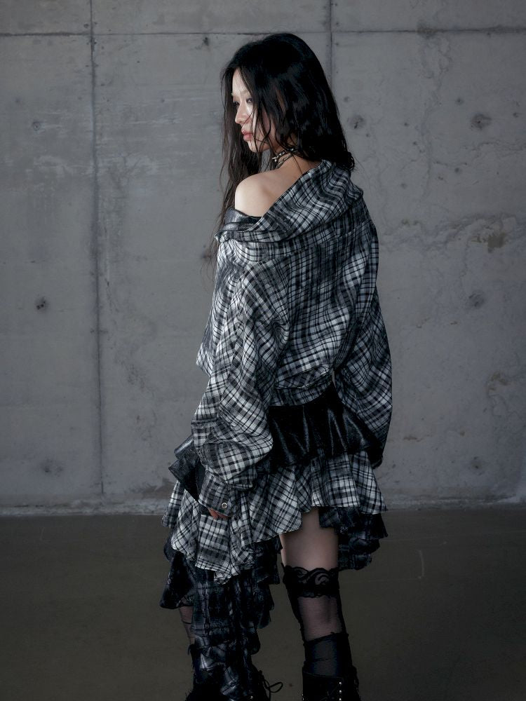 Back leather long sleeve sweater jacket【s0000013477】