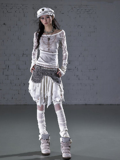 Baroque Wings Embroidered Slim Shirt【s0000015939】
