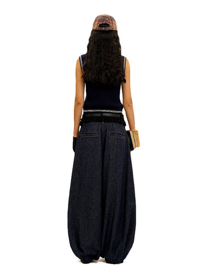 Contrast Twist Bow Woolen Vest【s0000016098】
