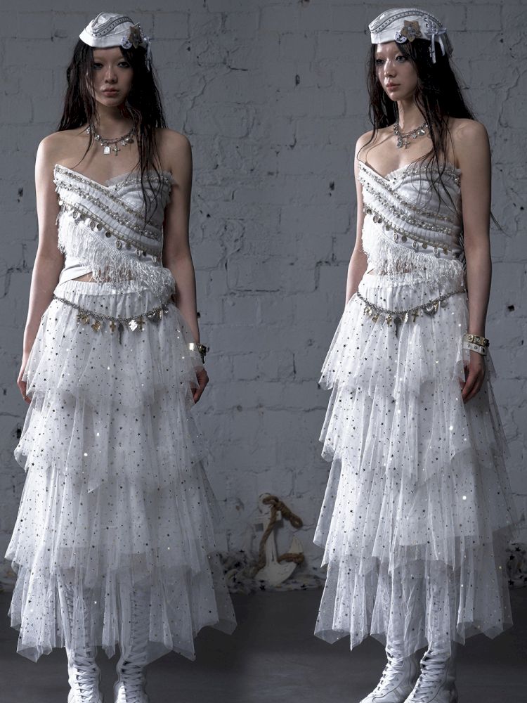 Multi-Layered Mesh Cake Skirt【s0000012789】