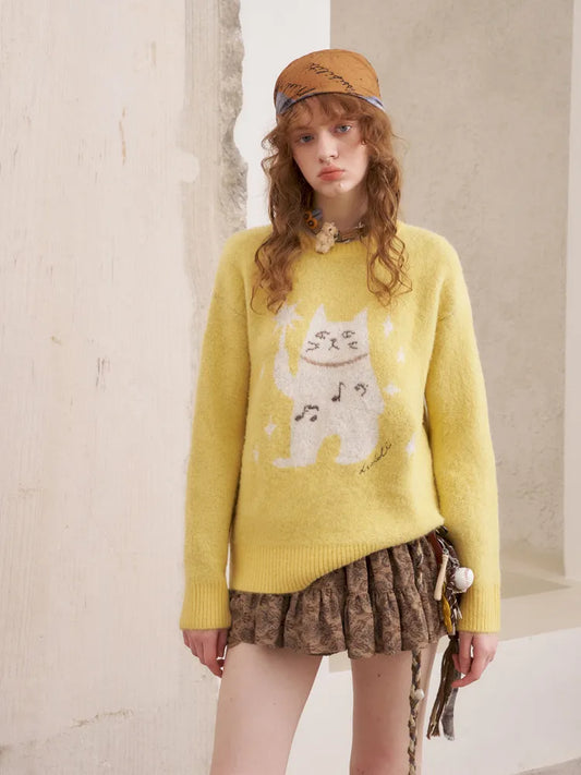 Relaxed-Fit Soft Pullover Knit Sweater【s0000014054】