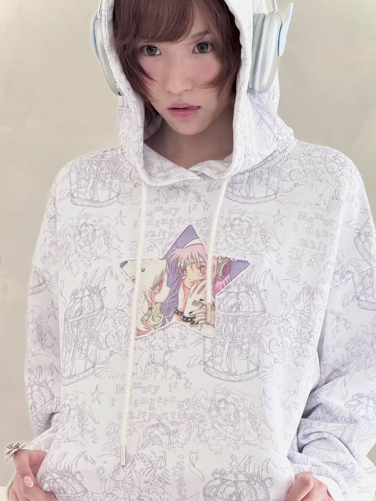 Star-Print Hoodie【s0000014438】
