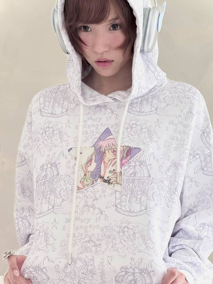 Star-Print Hoodie【s0000014438】