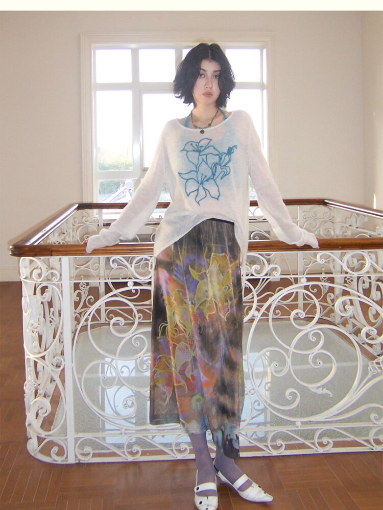 Dance Of Dawn Lily Orchid Skirt【s0000015454】
