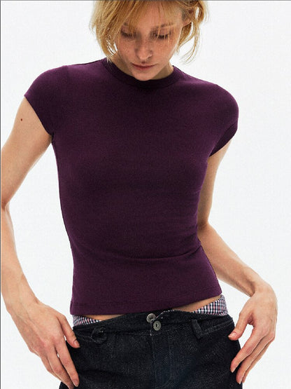 Slim Crew Neck Short Sleeved Tee【s0000015922】