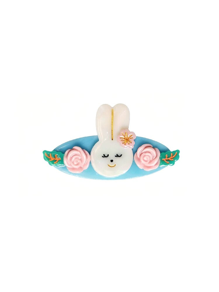 Summer Flower Bunny Hair Clip Comb【s0000017938】