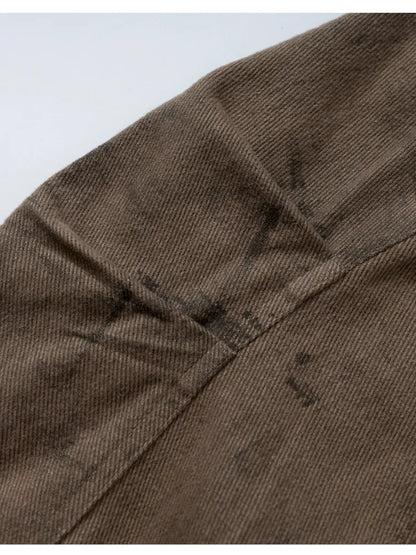 Plaid functional distressed dirty jacket【s0000014114】