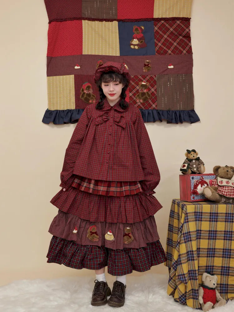 Bow-tie ruffled oversized shirt【s0000014172】