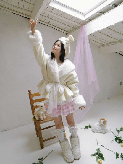 Pink Grid Gradient Lace Short Skirt【s0000014940】