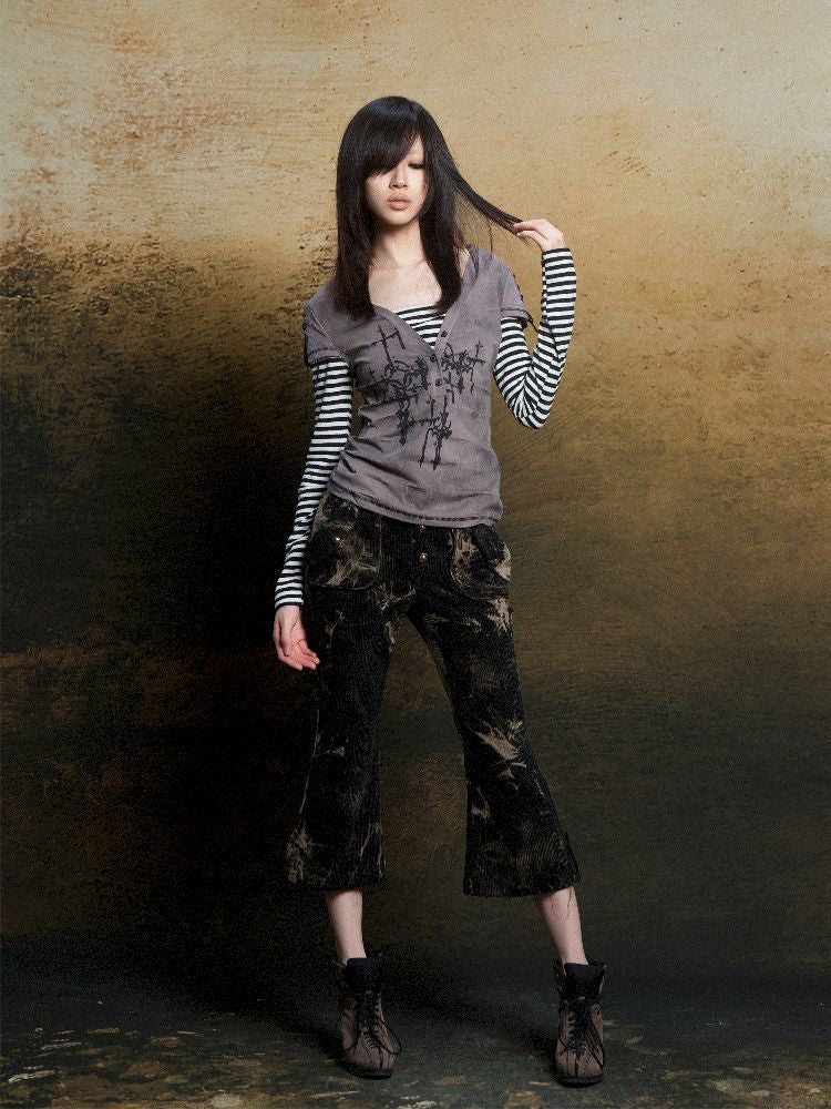 Tie-Dye Micro Low Waist Pants【s0000011817】