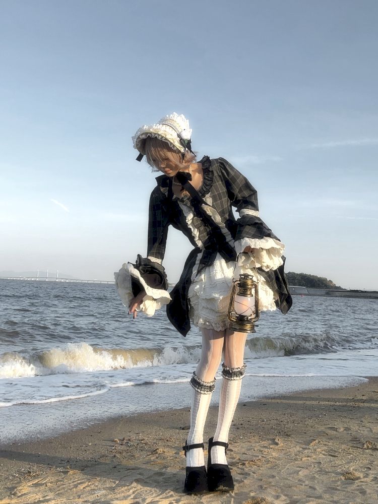 레이스 ji 슬리브 도베 테일 불규칙한 셔츠 [S0000011340]