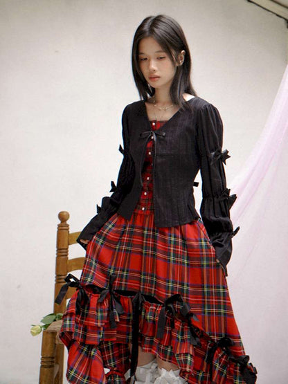 Patchwork Print Fitted Long-Sleeve Shirt【s0000014523】