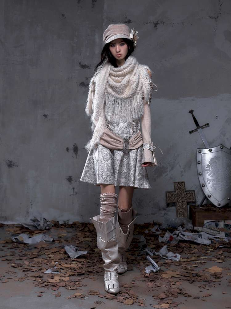 Vintage Punk Patchwork Knit Dress【s0000014651】