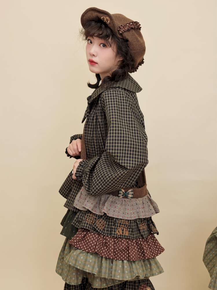 Vintage Girl Bear Dessert Cake Skirt【s0000014843】