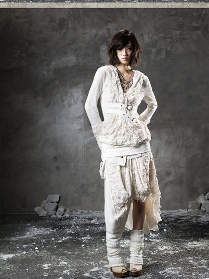 Ripped Hooded Knit【s0000015956】