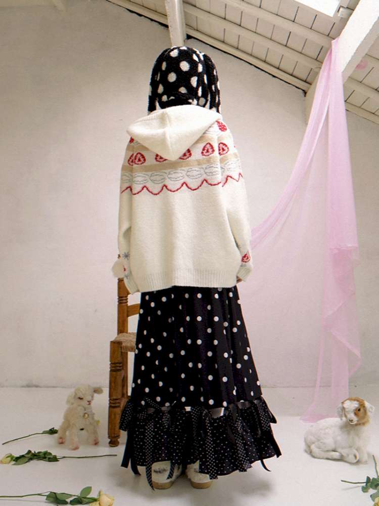 Asymmetric Bow Midi Skirt【s0000014525】