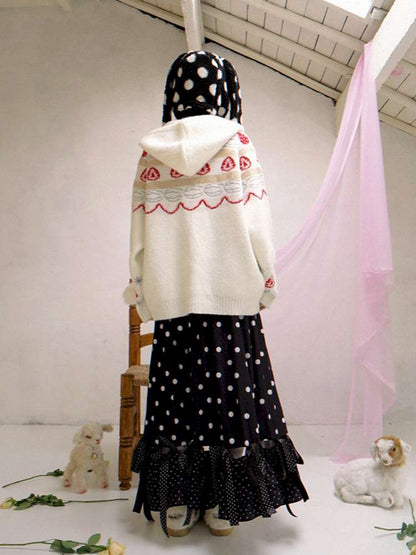 Asymmetric Bow Midi Skirt【s0000014525】