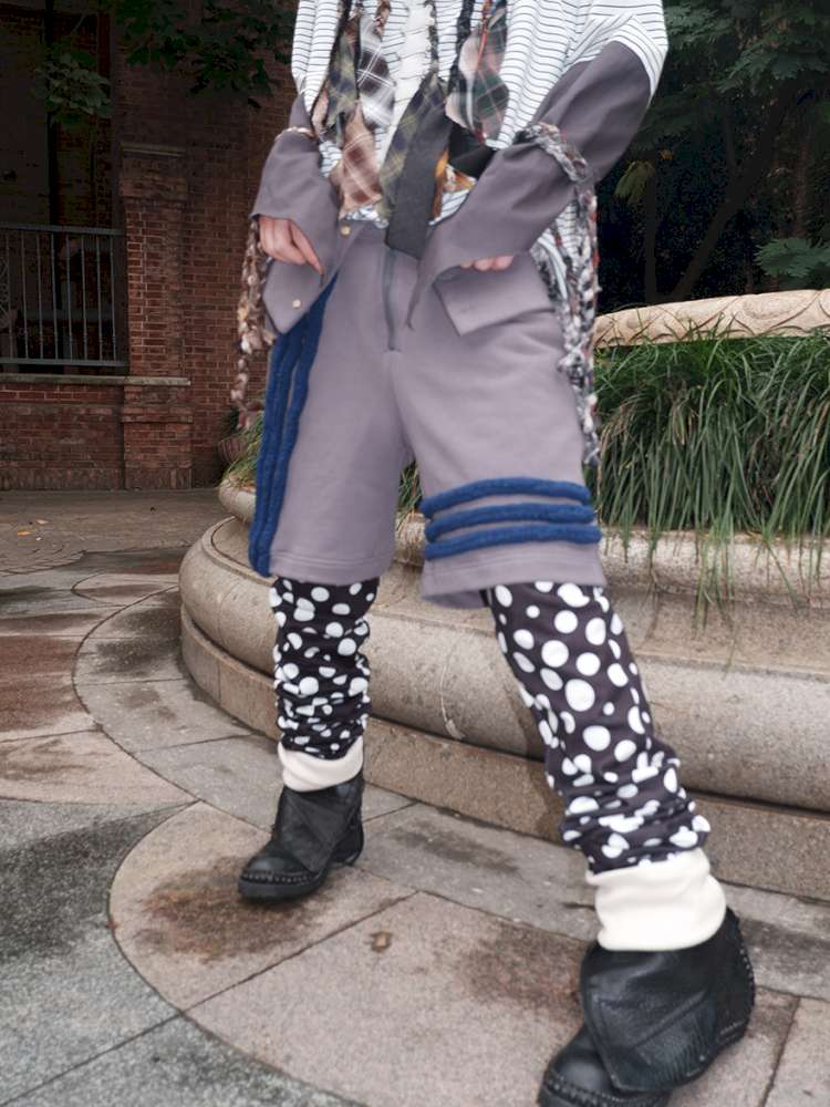 Polka Dot Fake Two Piece Trousers【s0000015151】