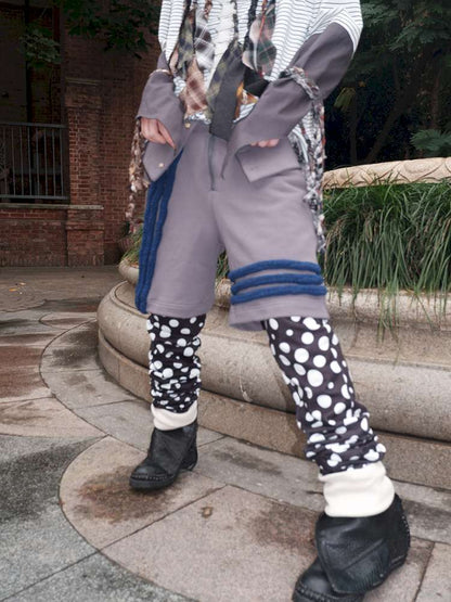 Polka Dot Fake Two Piece Trousers【s0000015151】