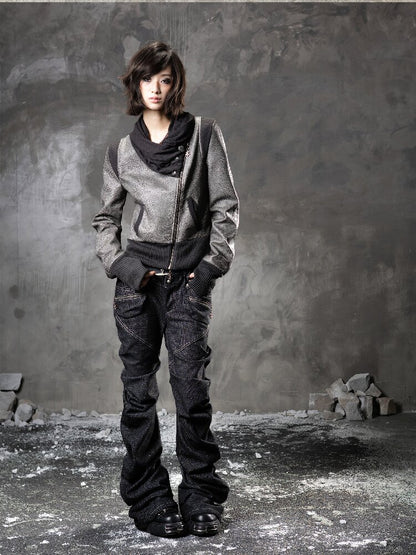 Double Waist Scimitar Denim Pants【s0000015945】