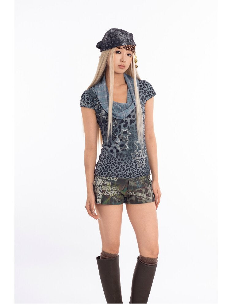 Messy Graffiti Love Print Shorts【s0000018057】