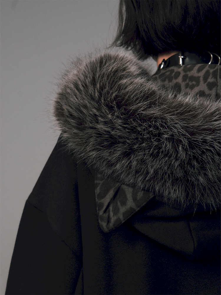 Cat Ears Leopard Print Fleece Hooded Jacket【s0000014708】