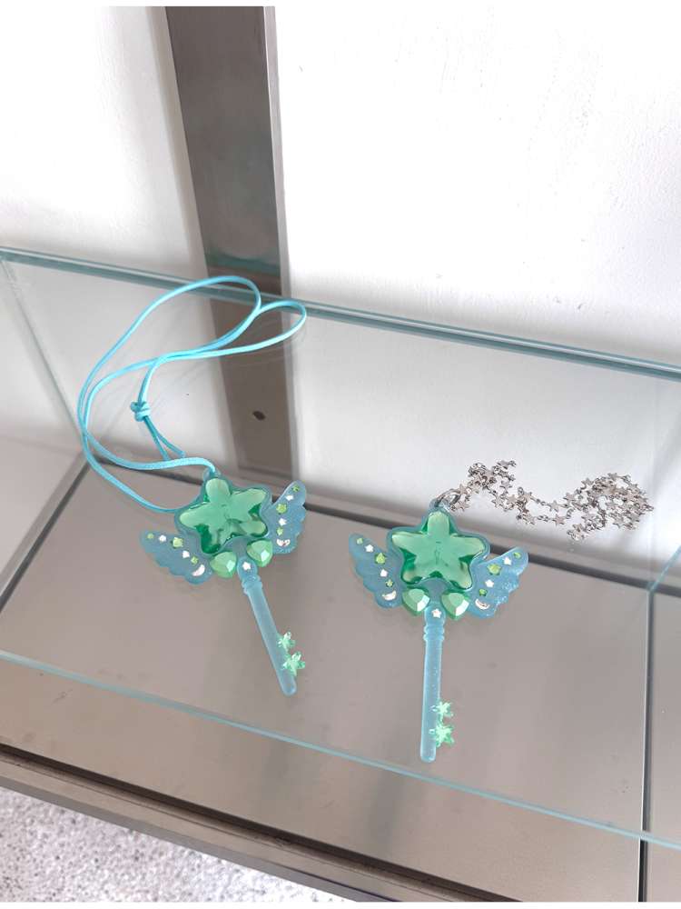 Dreamcore Star Wings Magic Wand Necklace【s0000014700】