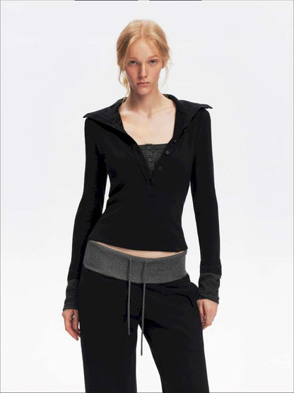 Comfortable Slim Henry Neck Knitted Top【s0000014878】