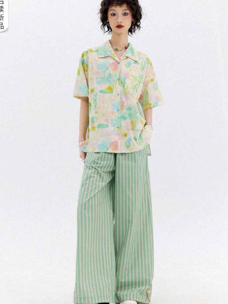 Full-print short-sleeved shirt【s0000012951】