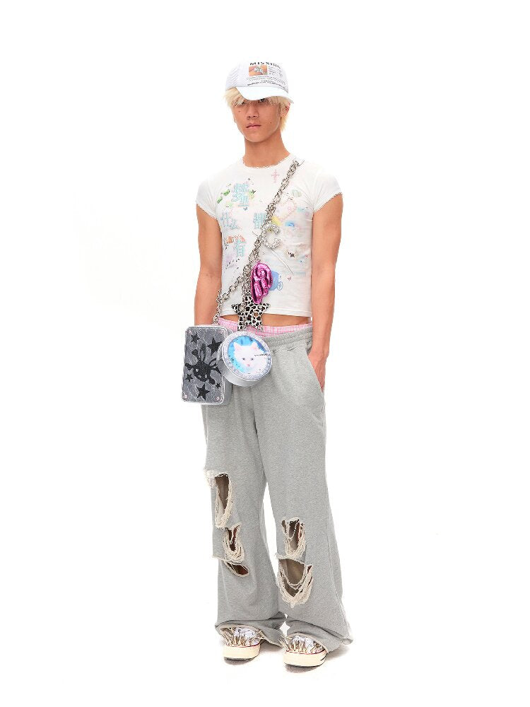 Printed Dream Lace Short T-shirt【s0000016486】