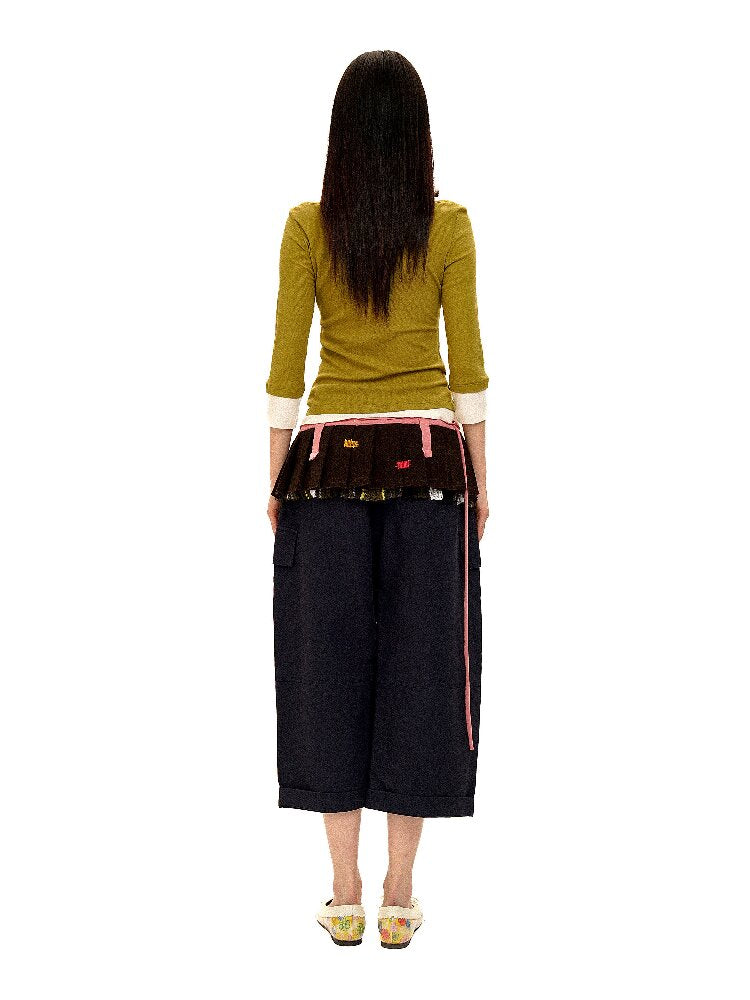 Two Piece Contrasting Henry Top【s0000016112】