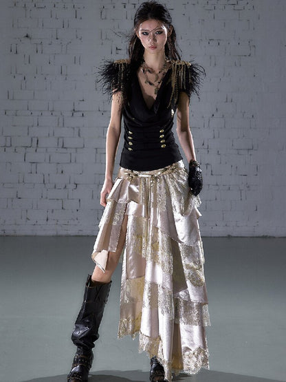 Parched Ostrich Feather Vest【s0000016200】