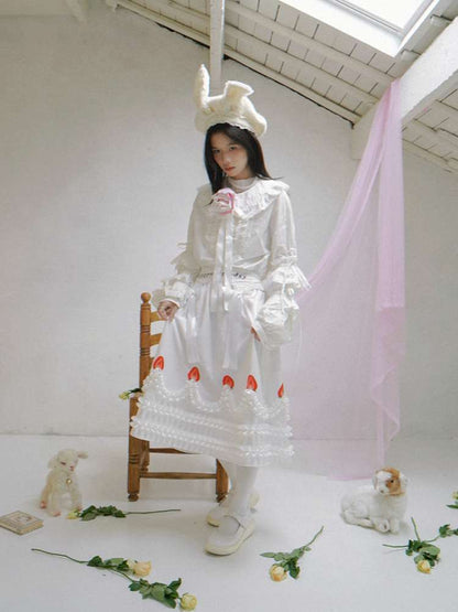 Strawberry Print Two-piece Skirt Dress【s0000014936】