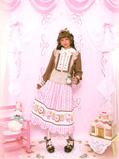 Floral Print Elastic Waist Skirt【s0000014161】