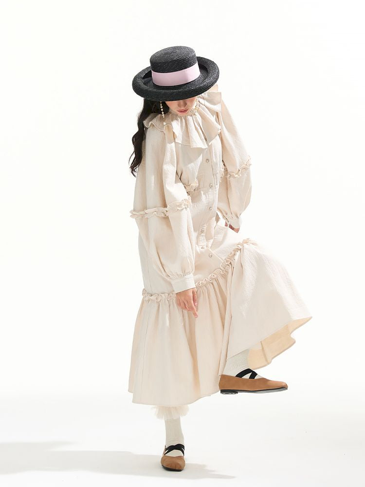 큰 소매 느슨한 밑단 드레스 [S0000011316]