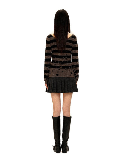 Irregular Star Stripe Diamond Top【s0000016117】