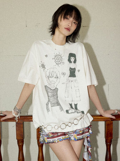 Printed Short Sleeve T-Shirt【s0000012426】