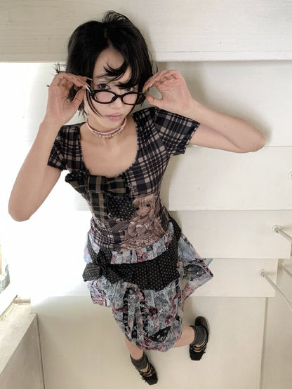 Jacquard Cross Vintage Maxi Skirt【s0000018085】