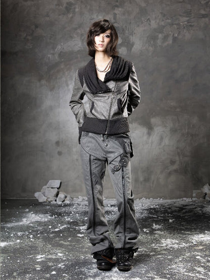 Pile Collar Leather Jacket【s0000015957】